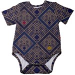 Pattern Seamless Antique Luxury Baby Short Sleeve Bodysuit