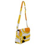 Abstract Pattern Shoulder Bag with Back Zipper