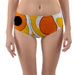 Abstract Pattern Reversible Mid-Waist Bikini Bottoms
