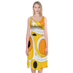 Abstract Pattern Midi Sleeveless Dress from ZippyPress