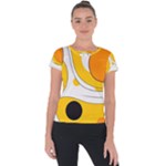 Abstract Pattern Short Sleeve Sports Top 