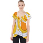 Abstract Pattern Lace Front Dolly Top