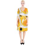 Abstract Pattern Wrap Up Cocktail Dress