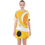 Abstract Pattern Sixties Short Sleeve Mini Dress