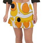 Abstract Pattern Fishtail Mini Chiffon Skirt