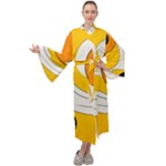 Abstract Pattern Maxi Velvet Kimono