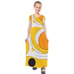 Abstract Pattern Kids  Short Sleeve Maxi Dress