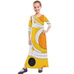 Abstract Pattern Kids  Quarter Sleeve Maxi Dress