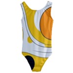 Abstract Pattern Kids  Cut-Out Back One Piece Swimsuit