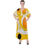 Abstract Pattern V-Neck Boho Style Maxi Dress