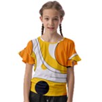 Abstract Pattern Kids  Cut Out Flutter Sleeves