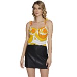 Abstract Pattern Flowy Camisole Tie Up Top