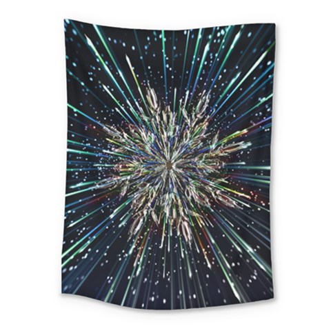 Ice Crystal Background Shape Frost Medium Tapestry from ZippyPress