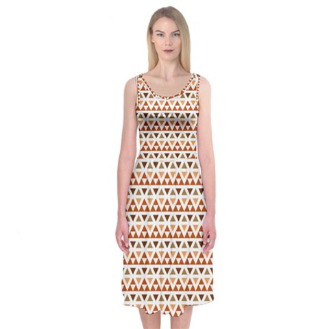 Geometric Tribal Pattern Design Midi Sleeveless Dress from ZippyPress