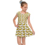 Little Bird Motif Pattern Wb Kids  Cap Sleeve Dress