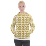 Little Bird Motif Pattern Wb Women s Hooded Pullover