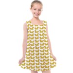 Little Bird Motif Pattern Wb Kids  Cross Back Dress