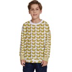 Little Bird Motif Pattern Wb Kids  Crewneck Sweatshirt