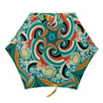 Waves Ocean Sea Abstract Whimsical Mini Folding Umbrellas
