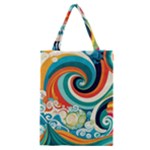 Waves Ocean Sea Abstract Whimsical Classic Tote Bag