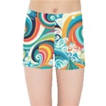 Waves Ocean Sea Abstract Whimsical Kids  Sports Shorts