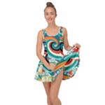 Waves Ocean Sea Abstract Whimsical Inside Out Casual Dress
