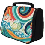 Waves Ocean Sea Abstract Whimsical Full Print Travel Pouch (Big)