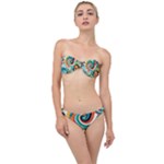 Waves Ocean Sea Abstract Whimsical Classic Bandeau Bikini Set