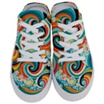 Waves Ocean Sea Abstract Whimsical Half Slippers