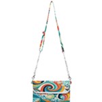 Waves Ocean Sea Abstract Whimsical Mini Crossbody Handbag
