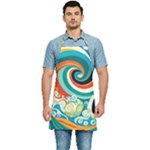 Waves Ocean Sea Abstract Whimsical Kitchen Apron