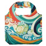 Waves Ocean Sea Abstract Whimsical Premium Foldable Grocery Recycle Bag