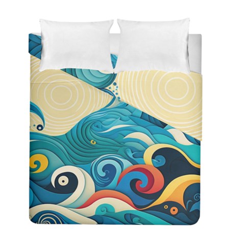Waves Wave Ocean Sea Abstract Whimsical Duvet Cover Double Side (Full/ Double Size) from ZippyPress