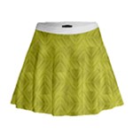 Stylized Botanic Print Mini Flare Skirt
