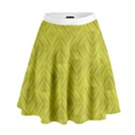 Stylized Botanic Print High Waist Skirt