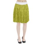 Stylized Botanic Print Pleated Skirt