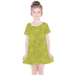 Stylized Botanic Print Kids  Simple Cotton Dress