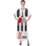 Be Strong  V-Neck Boho Style Maxi Dress