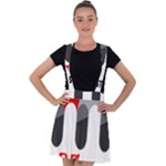 Be Strong Velvet Suspender Skater Skirt