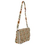 Floral Design Shoulder Bag with Back Zipper