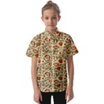 Floral Design Kids  Short Sleeve Shirt