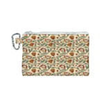 Floral Design Canvas Cosmetic Bag (Small)