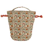 Floral Design Drawstring Bucket Bag