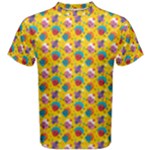 Heart Diamond Pattern Men s Cotton T-Shirt