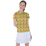 Heart Diamond Pattern Women s Polo T-Shirt