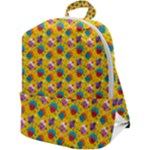 Heart Diamond Pattern Zip Up Backpack