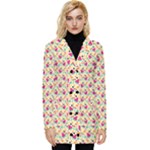 Summer Watermelon Pattern Button Up Hooded Coat 