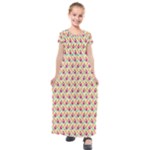Summer Watermelon Pattern Kids  Short Sleeve Maxi Dress