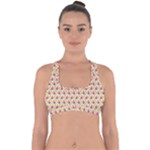Summer Watermelon Pattern Cross Back Hipster Bikini Top 