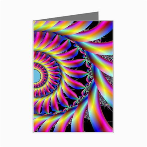 Fractal34 Mini Greeting Card from ZippyPress Left